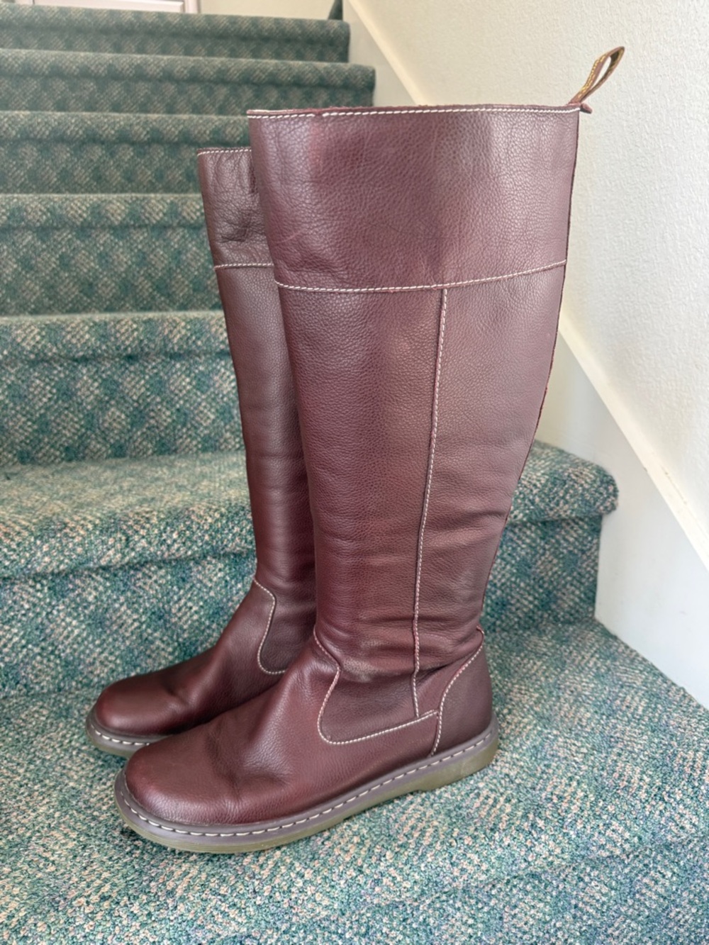 Dr. Martens Haley tall Leather Boots in deep mahogany